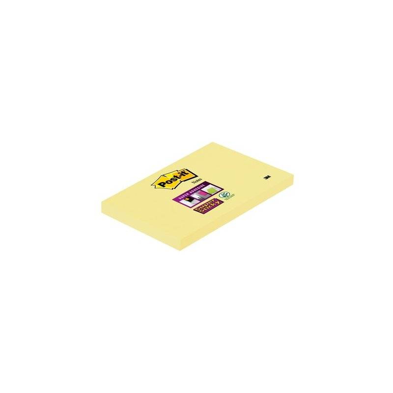 Post-it Haftnotizen super sticky notes, 127 x 76 mm, gelb
