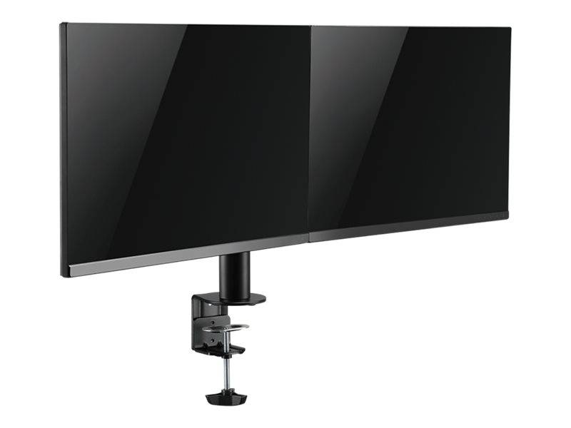 LogiLink - Befestigungskit - einstellbarer Arm - für 2 LCD-Displays - Stahl - Schwarz - Bildschirmgröße: 43.2-81.3 cm (1