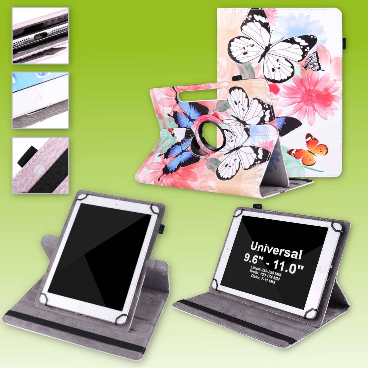 Für Samsung Tablet Motiv Muster 360 Grad Rotation Tasche Kunst-Leder Hülle Etuis Cover Schutz Case Zubehör