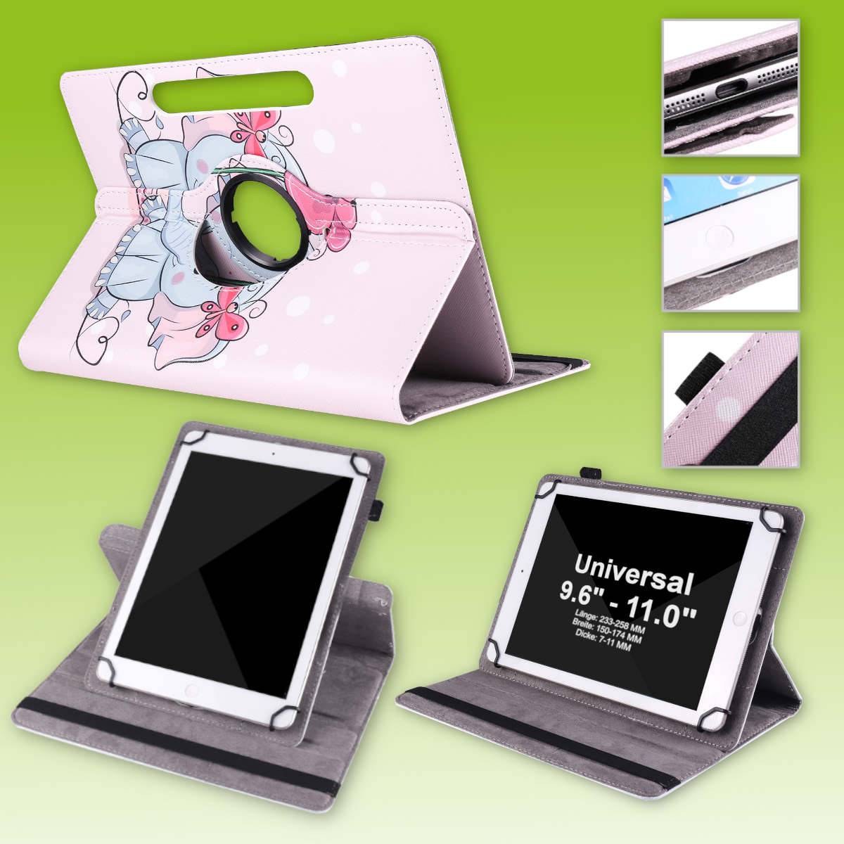 Für Samsung Tablet Motiv Muster 360 Grad Rotation Tasche Kunst-Leder Hülle Etuis Cover Schutz Case Zubehör