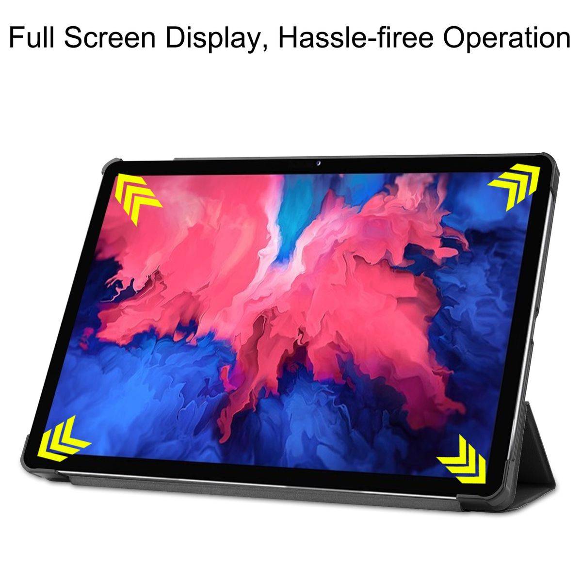 Für Lenovo Tab P11 11.0 Zoll TB-J606F Tablet Tasche 3 folt Wake UP Smart Cover Etuis Schwarz