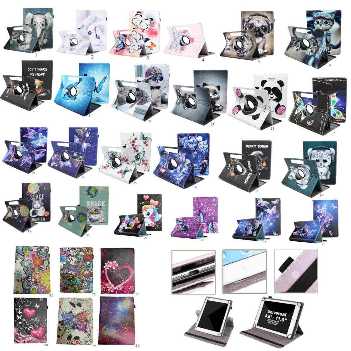 Für Honor / Huawei Tablet Motiv Muster 360 Grad Rotation Tasche Kunst-Leder Hülle Etuis Cover Schutz Case Zubehör
