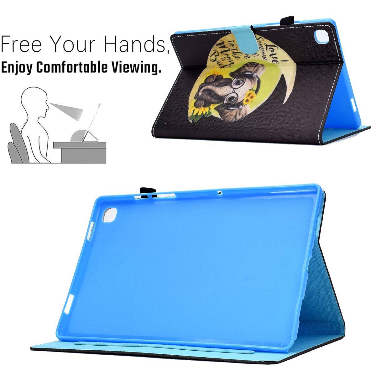 Für Samsung Galaxy Tab S6 Lite und 2022 Motiv 93 Tablet Tasche Kunst Leder Hülle Etuis