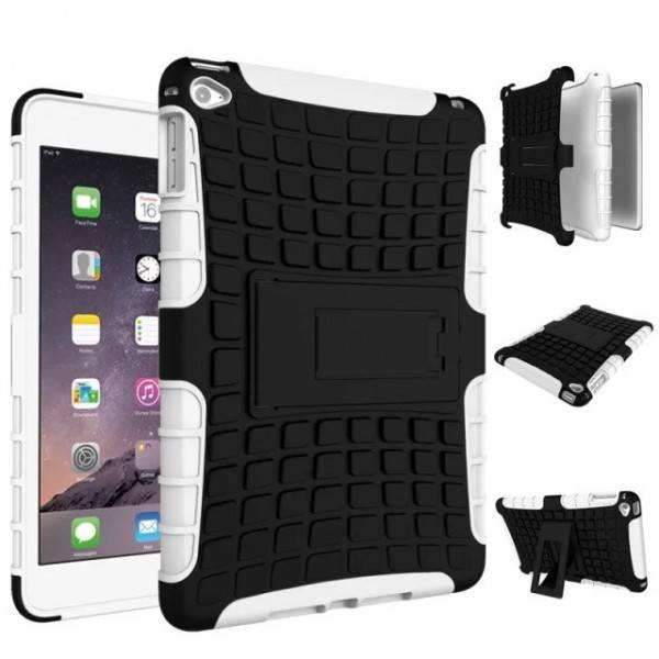 Hybrid Outdoor Schutzhülle Case Weiß für Apple iPad 2 / 3 / 4 Tasche