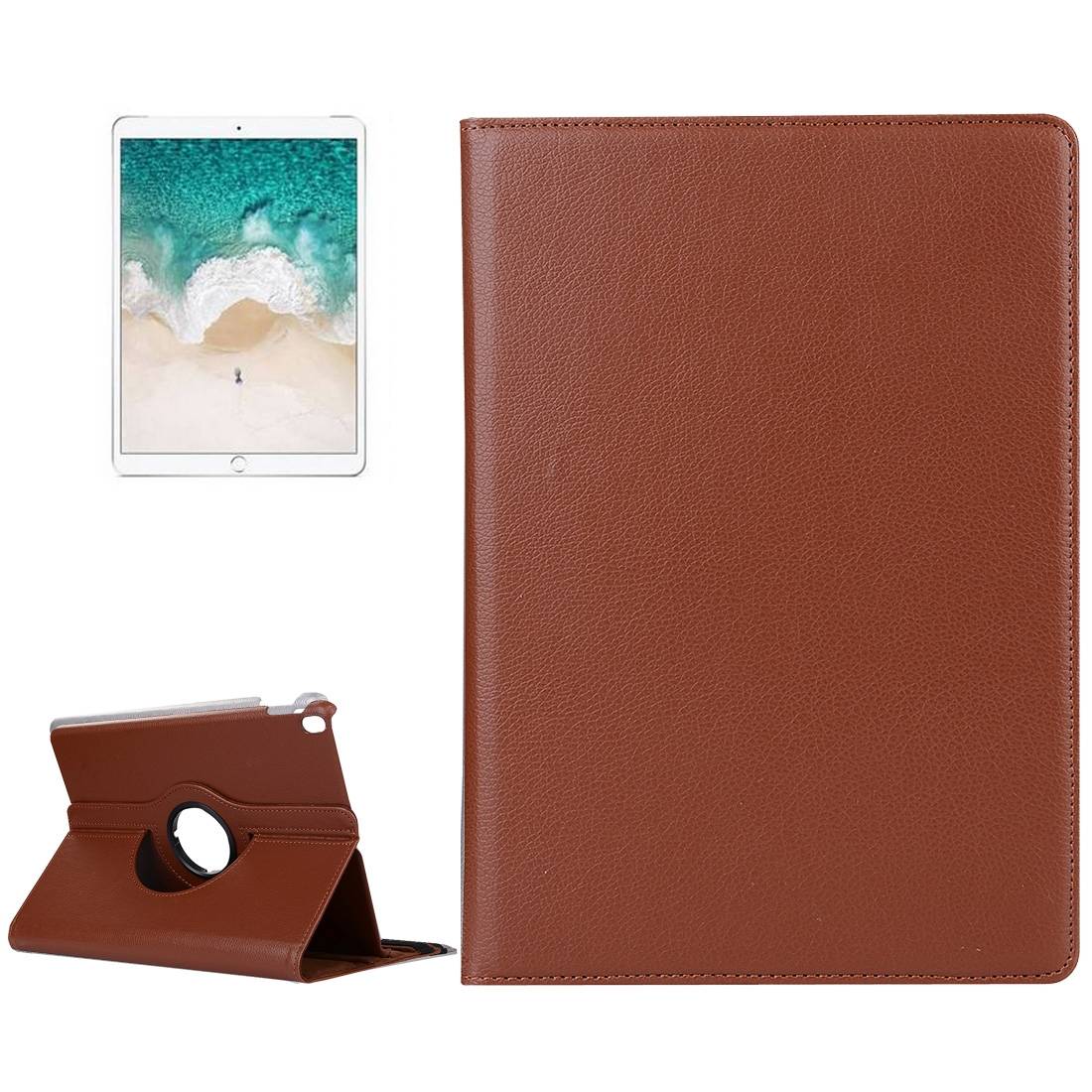 Schutzhülle 360 Grad Braun Case Cover Etui Tasche für Apple iPad Pro 10.5 2017 Neu