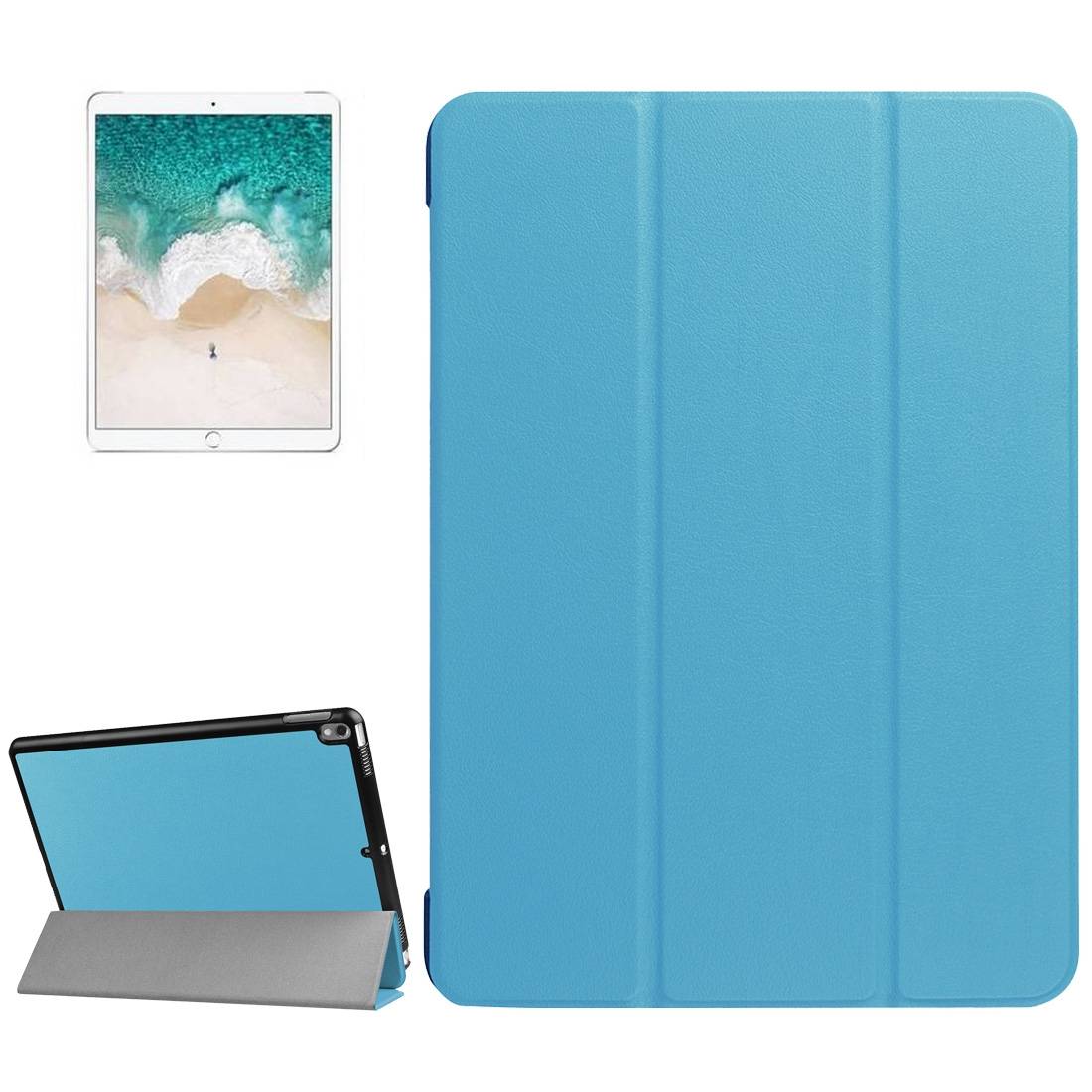 Premium Smartcover Hellblau Tasche für Apple iPad Pro 10.5 2017