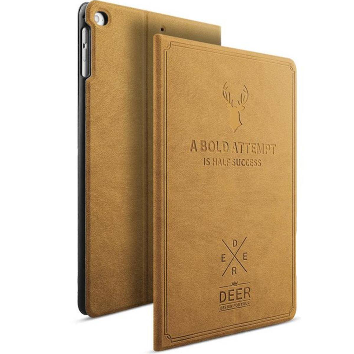 Design Tasche Backcase Smartcover Hellbraun für Apple iPad Pro 10.5 2017  Hülle Neu
