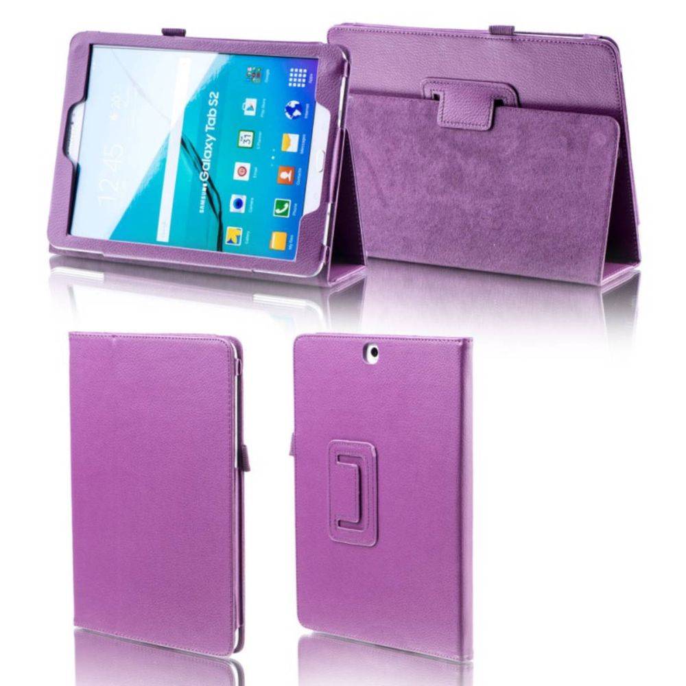 Für Samsung Galaxy Tab A 10.5 T590 T595 Lila Kunstleder Hülle Cover Tasche Case Neu