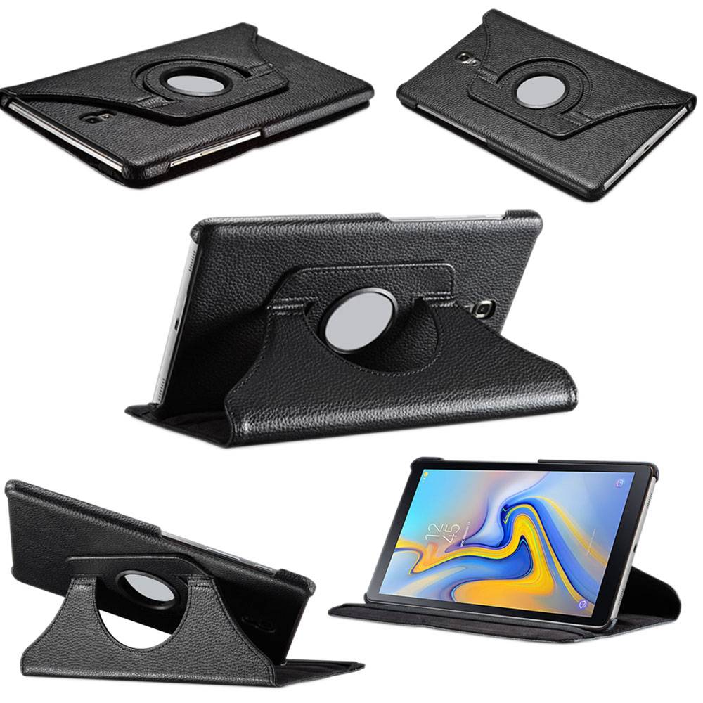 Für Samsung Galaxy Tab S4 10.5 T830 T835F Schwarz 360 Grad Hülle Cover Kunstleder Tasche Case Neu