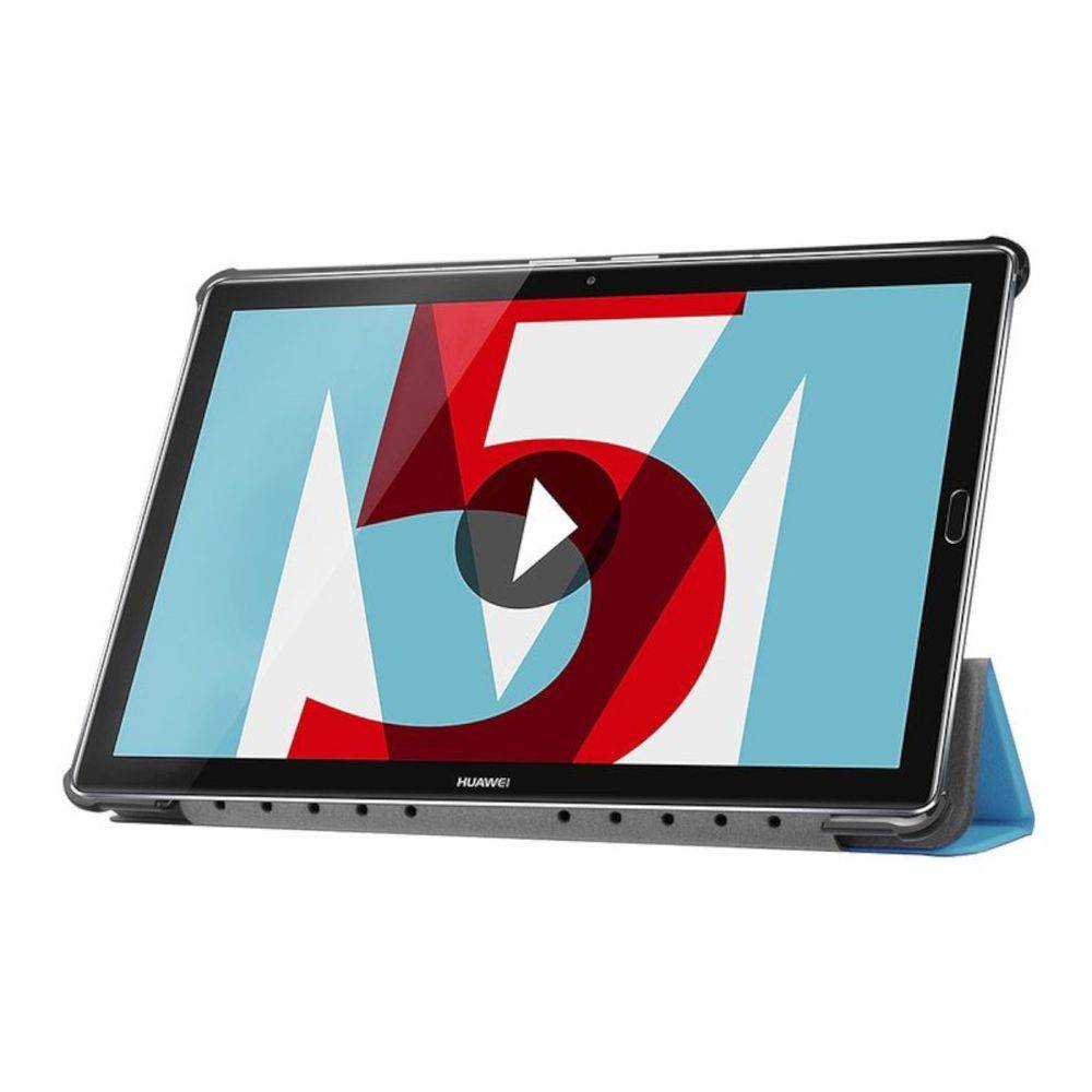 Premium Smartcover Hell Blau Tasche für Huawei MediaPad T5 10.1 Zoll Hülle Case Etui