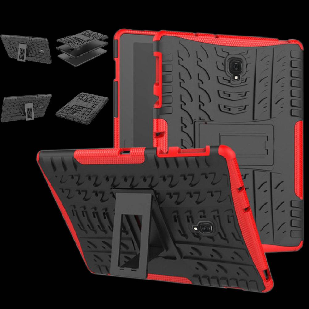 Hybrid Outdoor Schutzhülle Case Rot für Samsung Galaxy Tab A 10.5 T590 / T595 2018 Tasche
