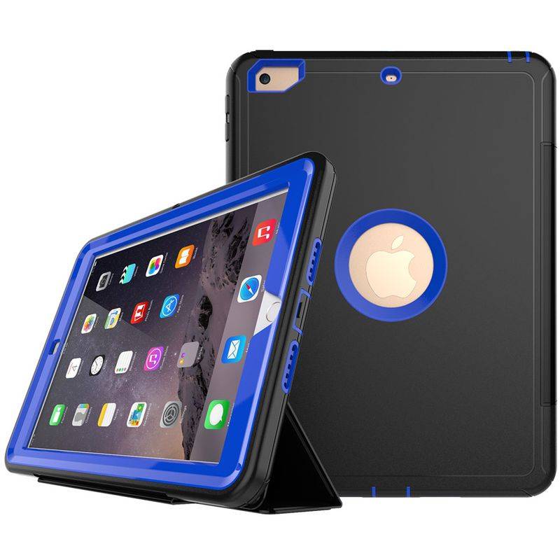 Mehrteilige Hybrid Outdoor Schutzhülle Case Blau für Samsung Galaxy Tab A 10.5 T590 / T595 Tasche Wake UP 3folt