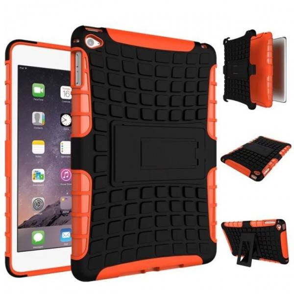 Für Apple iPad Mini 5 7.9 2019 Hybrid Outdoor Tasche Etuis Hülle Cover Orange Case