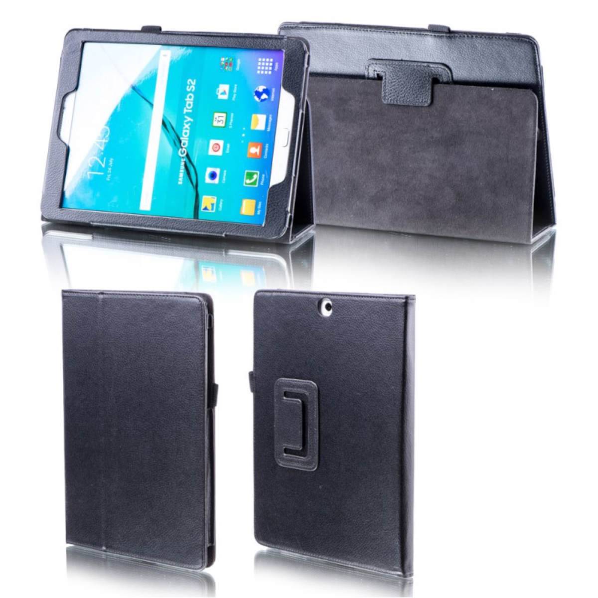 Für Samsung Galaxy Tab S5e 10.5 T720F Schwarz  Kunstleder Hülle Cover Tasche Case Neu