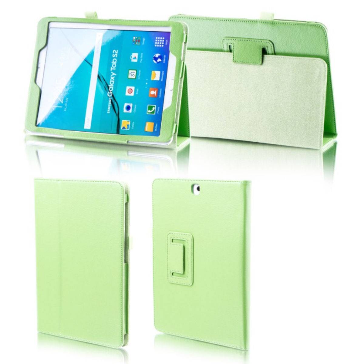 Für Samsung Galaxy Tab S5e 10.5 T720F Grün Kunstleder Hülle Cover Tasche Case Neu