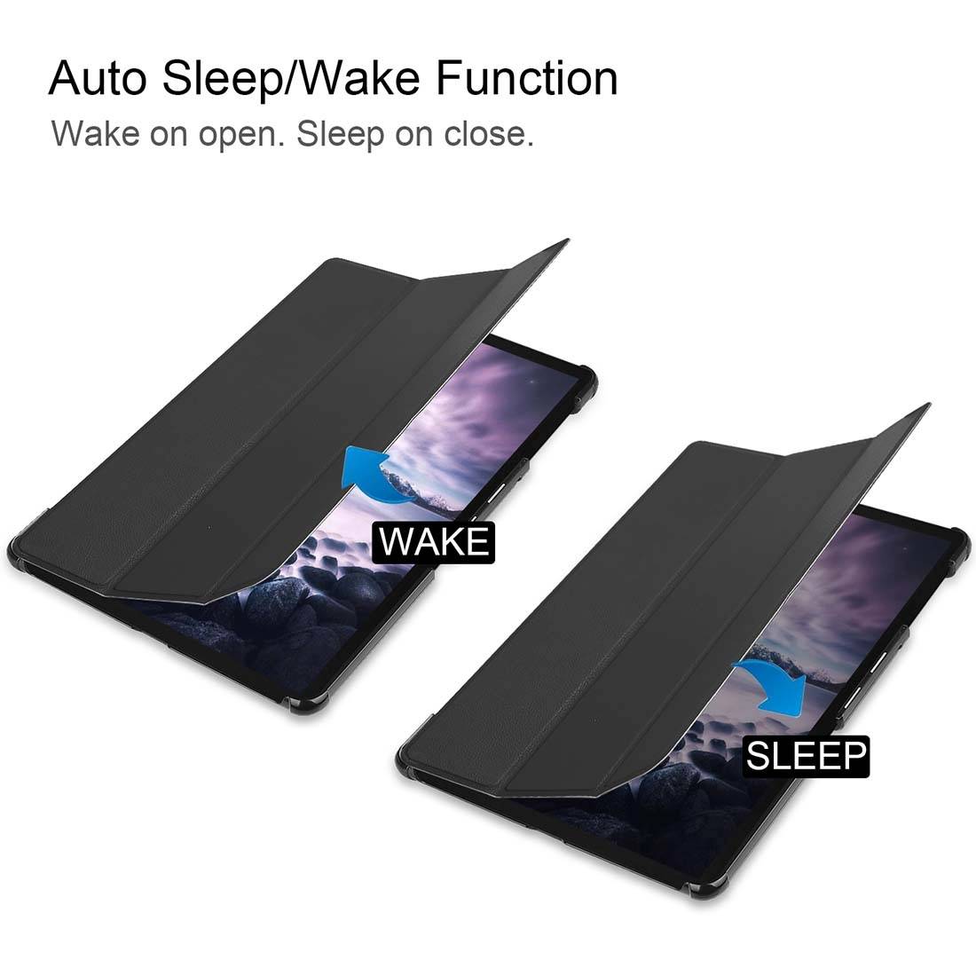 Premium Smartcover Schwarz Tasche Etuis Hülle für Samsung Galaxy Tab A 10.1 2019