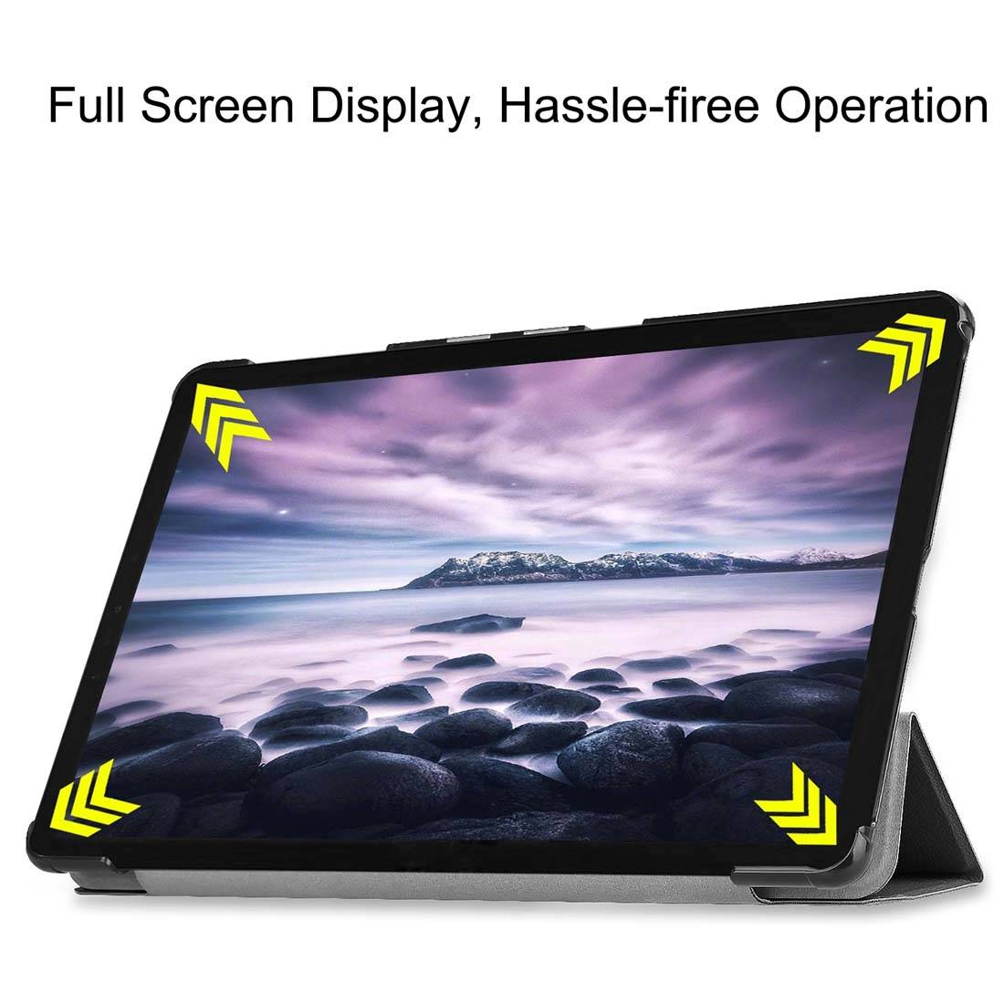 Premium Smartcover Schwarz Tasche Etuis Hülle für Samsung Galaxy Tab A 10.1 2019