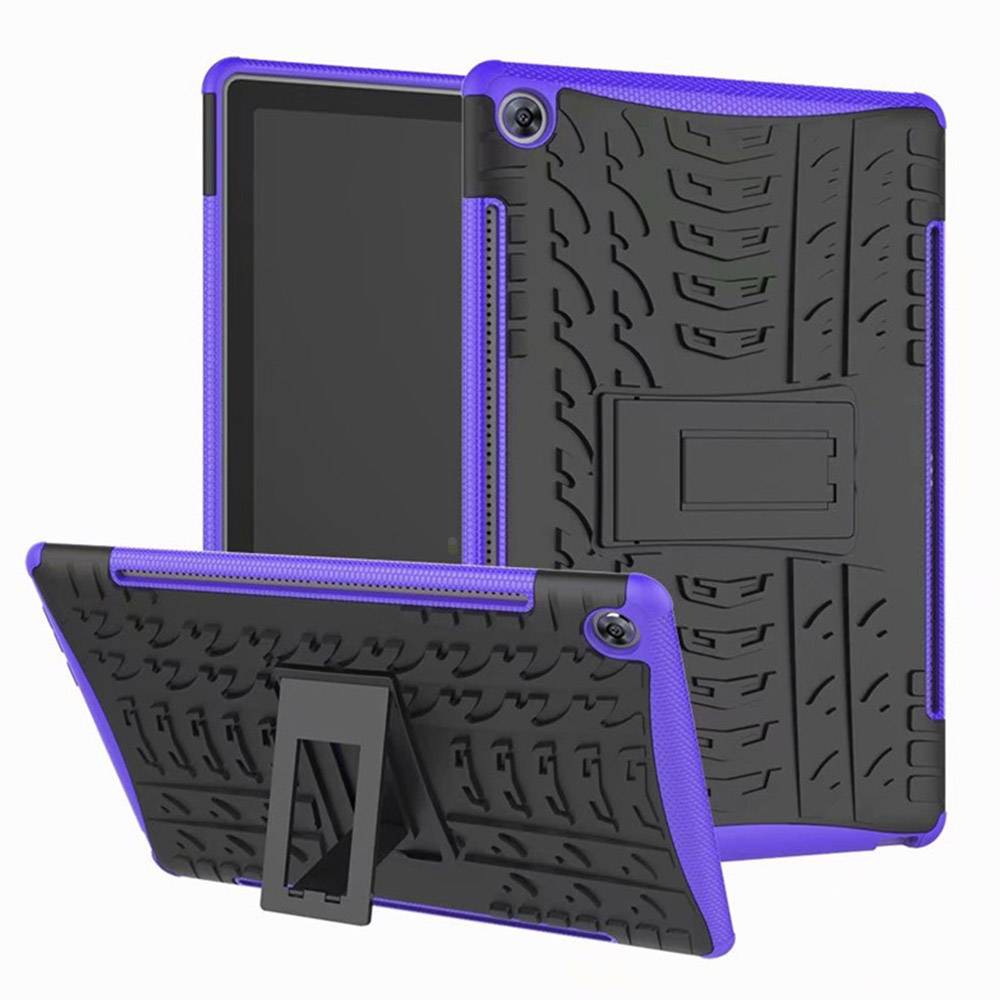 Für Samsung Galaxy Tab A 10.1 T510 / T515 2019 Hybrid Outdoor Schutzhülle Case Lila Tasche Cover Etuis
