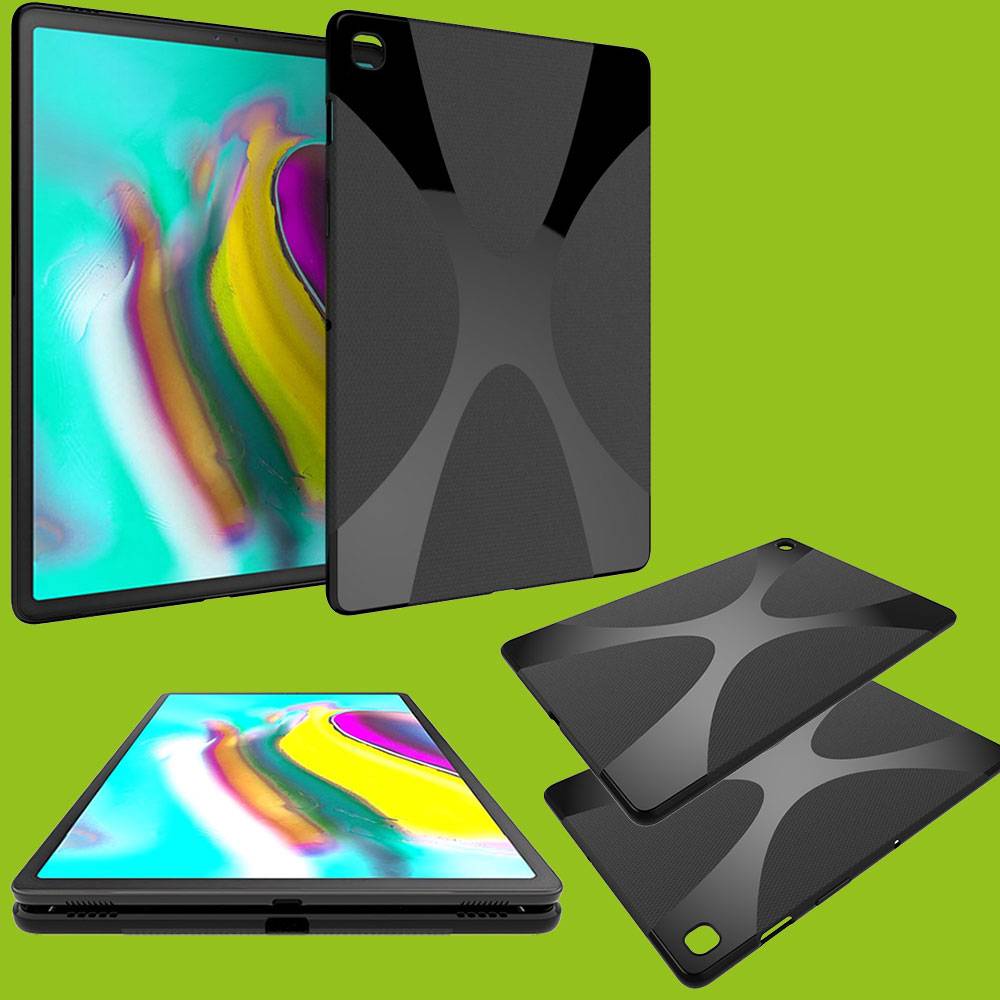 Schutzhülle Silikon X-Line Serie Schwarz Hülle Tasche für Samsung Galaxy Tab A 10.1 2019 T510 T515