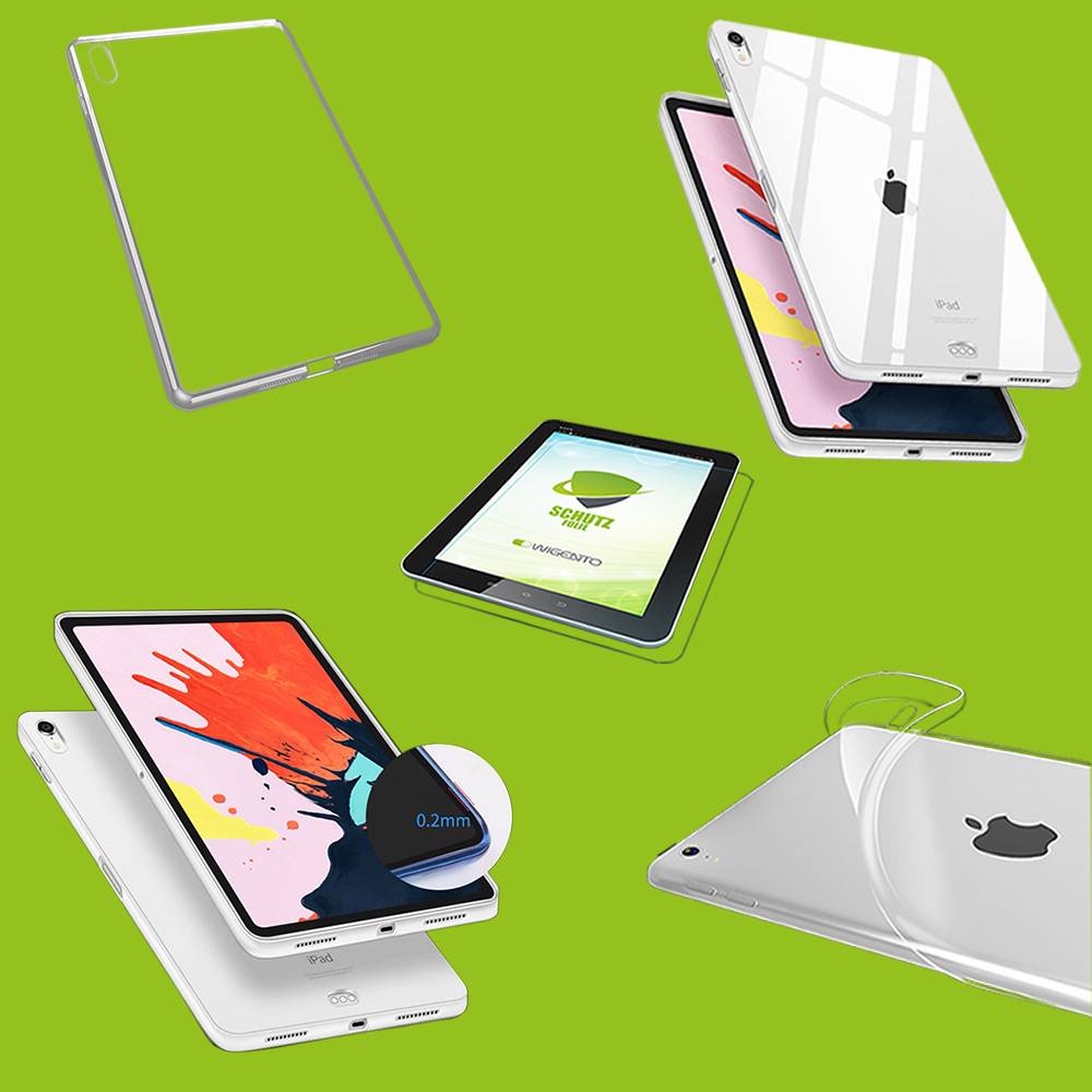 Für Apple iPad 10.2 Zoll 2019 / 2020 / 2021 7. / 8. / 9. Generation Transparent Hülle Tasche Cover + HD LCD Folie