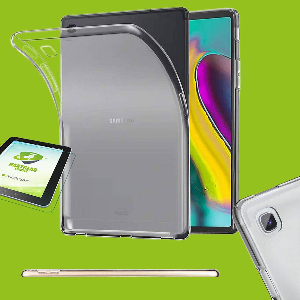 Für Samsung Galaxy Tab A 8.0 2019 T290 T295 Transparent Hülle Tasche Cover + H9 Hart Glas