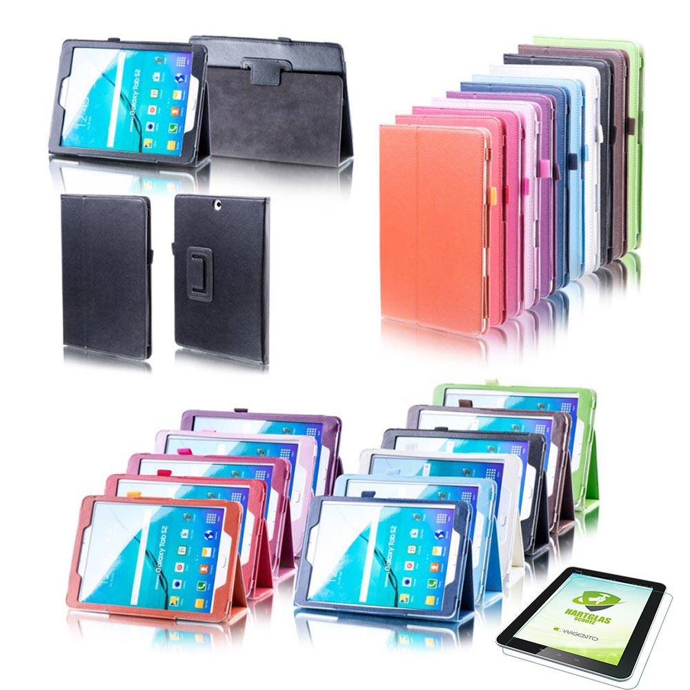 Aufstellbare Kunst-Leder Tasche für Tablet Etuis Hülle Cover Schutz Case Zubehör