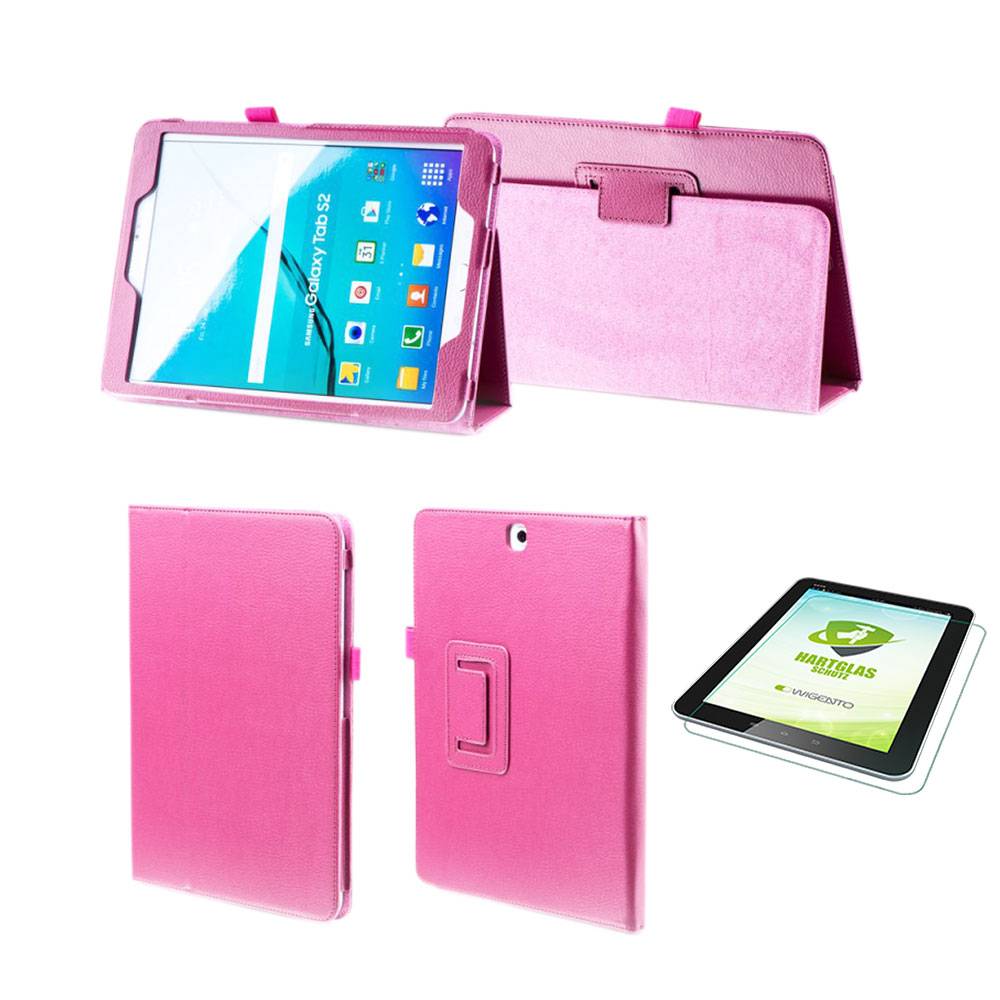 Aufstellbare Kunst-Leder Tasche für Tablet Etuis Hülle Cover Schutz Case Zubehör