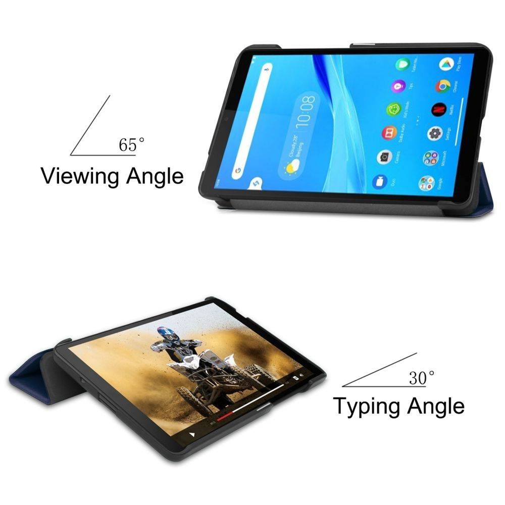 Für Lenovo Tab M7 TB-7305F Tablet Tasche 3 folt Wake UP Smart Cover Etuis Blau