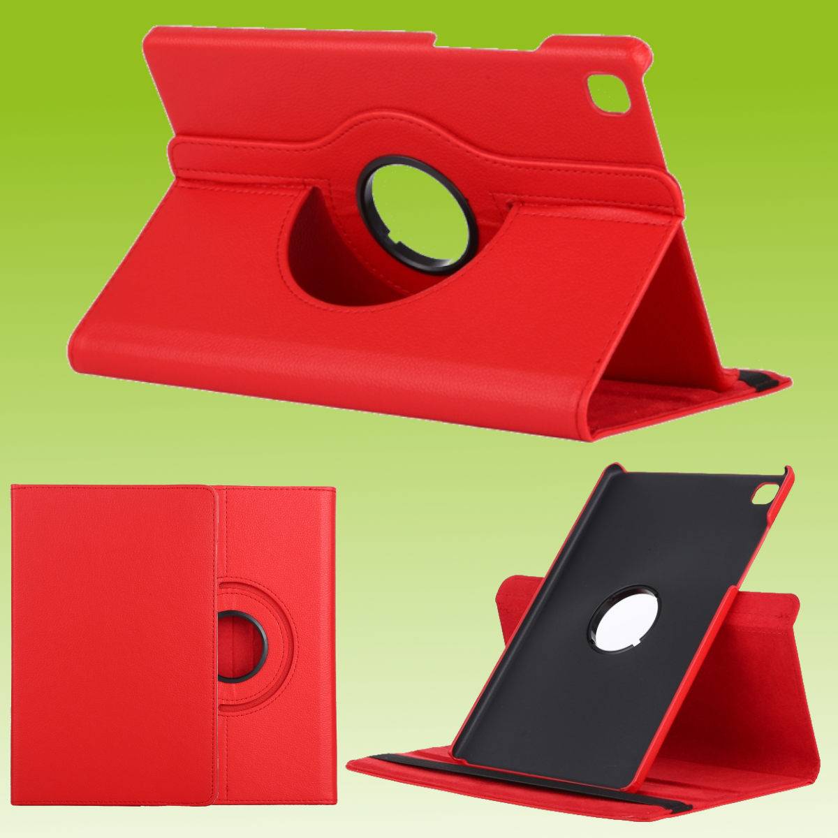 Für Samsung Galaxy Tab A7 2020 T500 T505 360 Grad Rotation Tablet Tasche Hülle Case Cover Etui Schutz Rot Neu