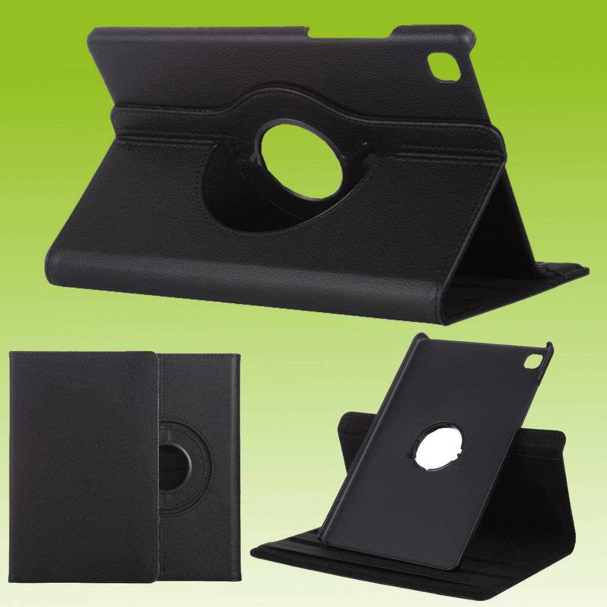 Für Samsung Galaxy Tab A7 2020 T500 T505 360 Grad Rotation Tablet Tasche Hülle Case Cover Etui Schutz Schwarz Neu