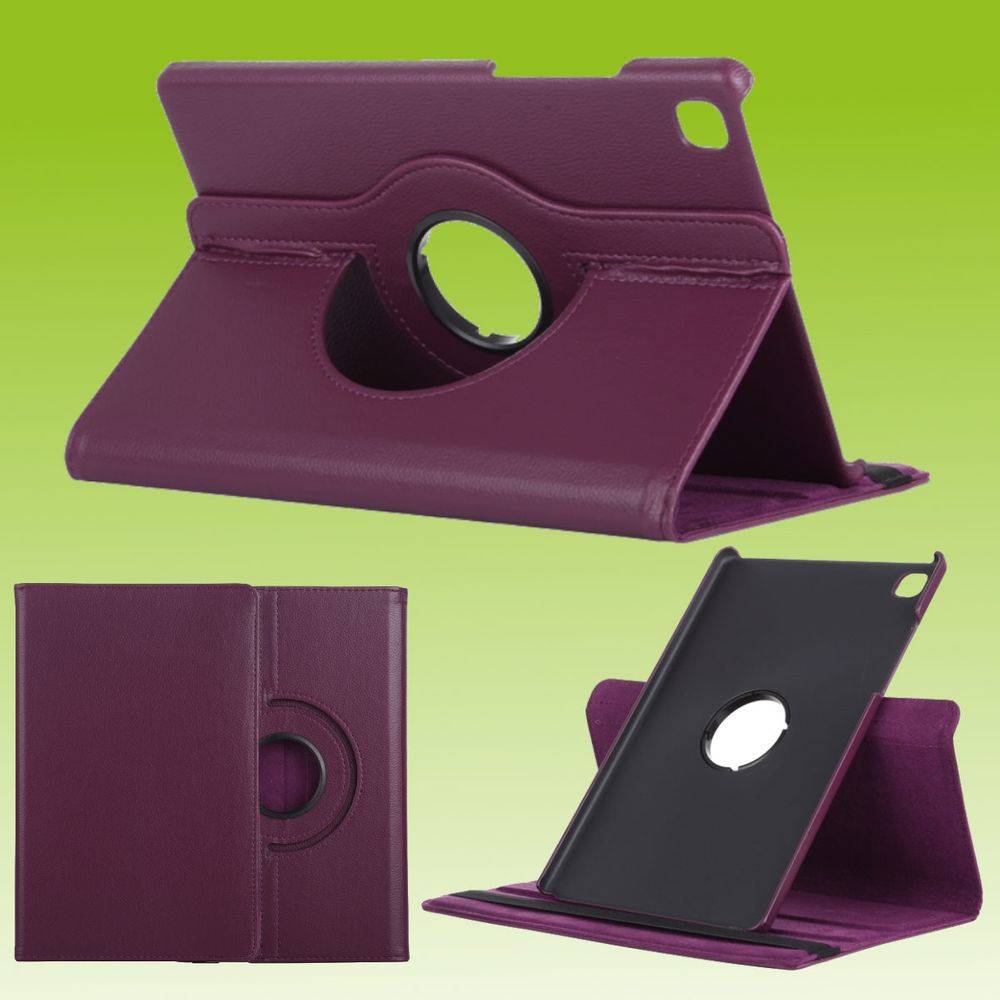 Für Samsung Galaxy Tab A7 2020 T500 T505 360 Grad Rotation Tablet Tasche Hülle Case Cover Etui Schutz Lila Neu
