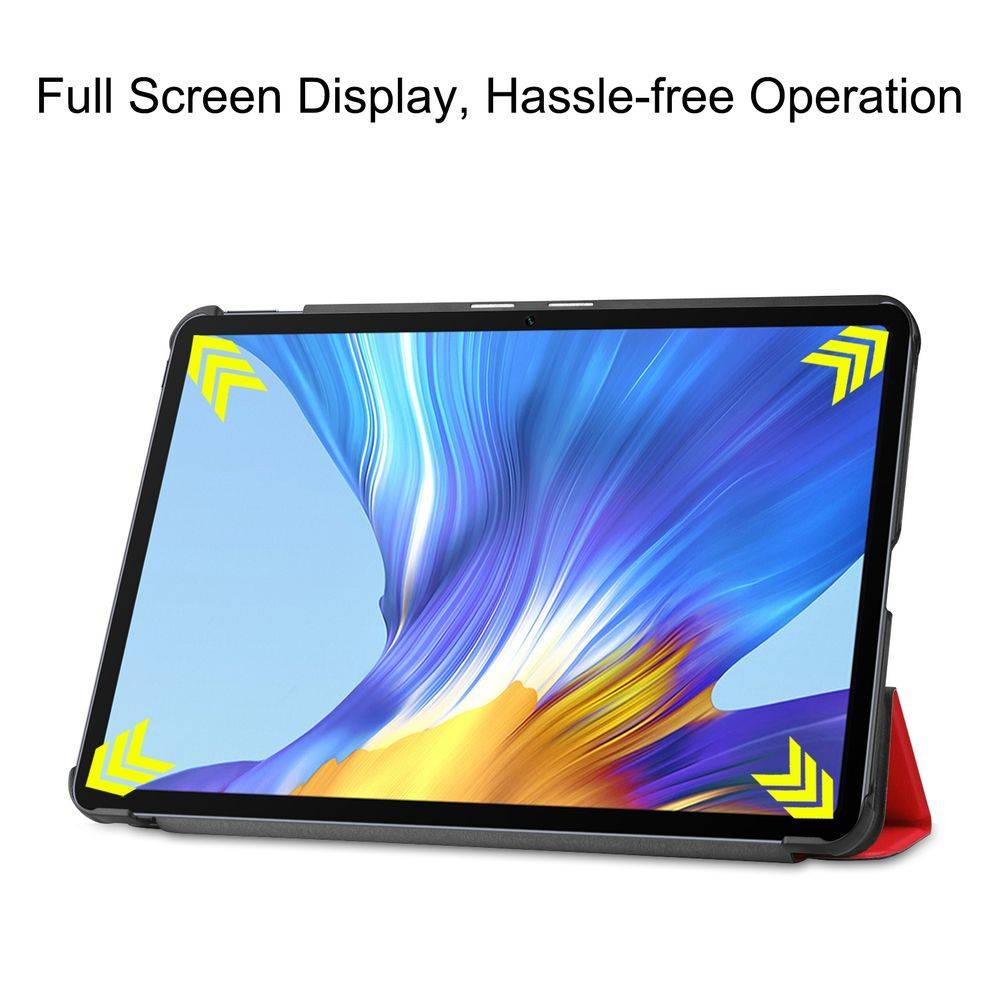 Für Huawei MatePad 2020 10.4 Zoll Tablet Tasche 3 folt Wake UP Smart Cover Etuis Rot