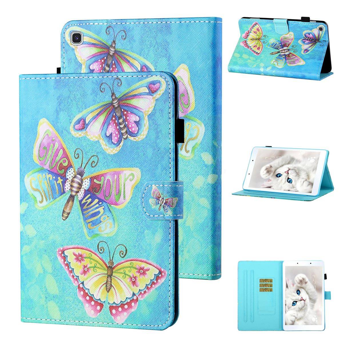 Für Tablet Motiv Muster Tasche Kunst-Leder Hülle Etuis Cover Schutz Case Zubehör