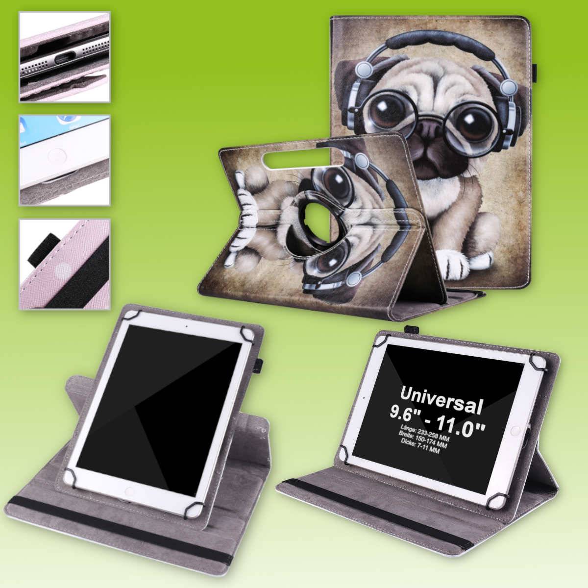 Für Lenovo Tablet Motiv Muster 360 Grad Rotation Tasche Kunst-Leder Hülle Etuis Cover Schutz Case Zubehör