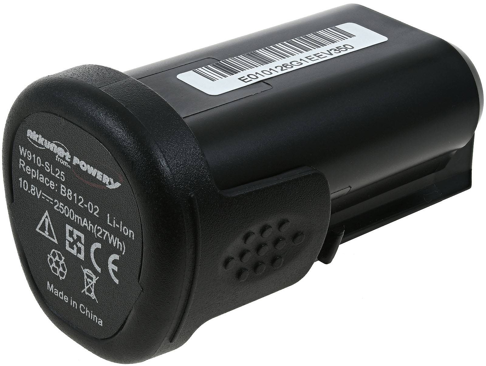 Powery Akku kompatibel mit Dremel Typ B812-02, 10,8V, Li-Ion