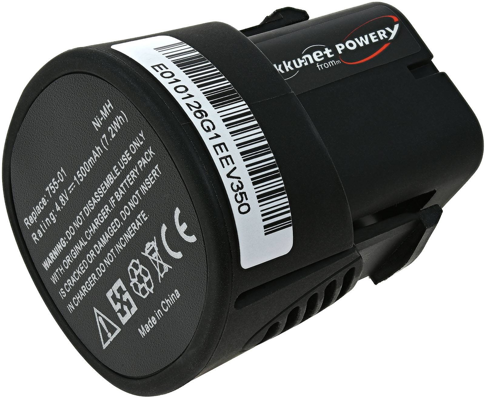 Powery Akku kompatibel mit Dremel Typ 755-01, 4,8V, NiMH
