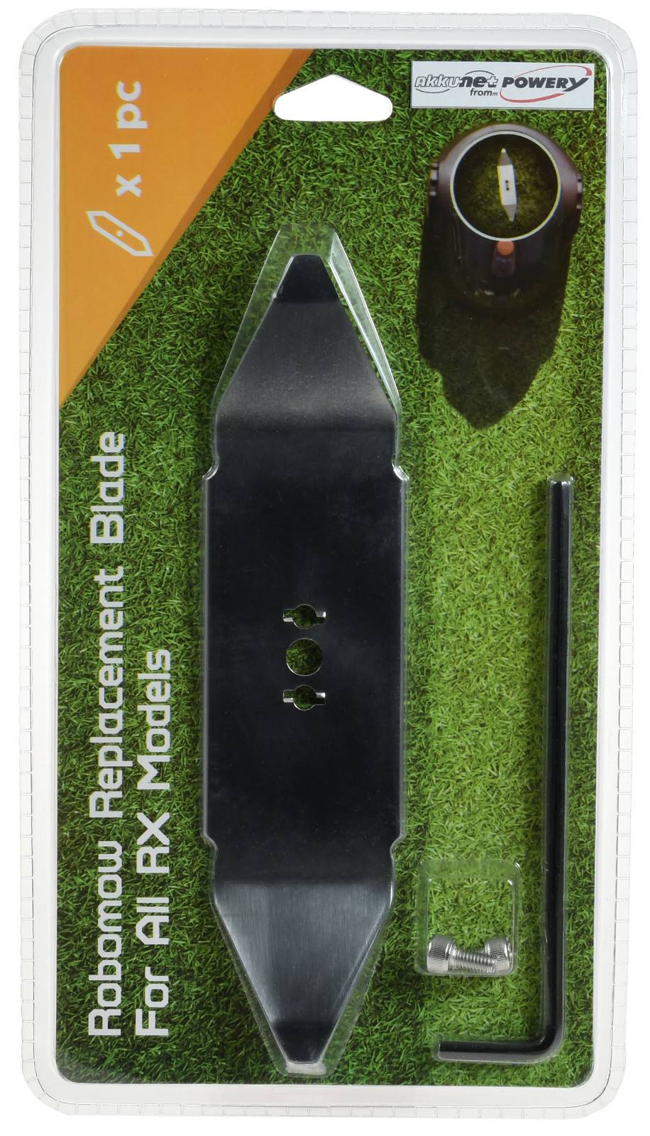 Powery Ersatz-Messer Schneid-Klinge für Mähroboter Robomow RX-Serie, Edelstahl