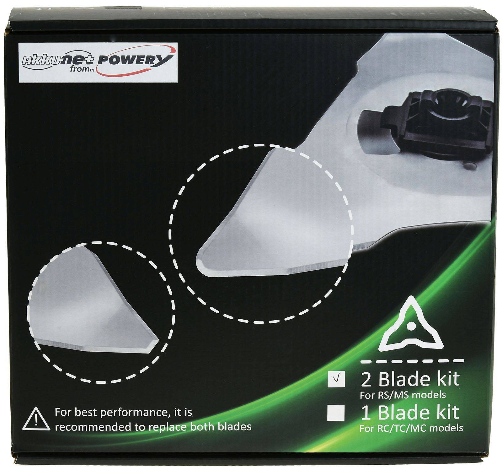 Powery 2x Ersatz-Messer Schneid-Klingen für Mähroboter Robomow RS-, RC-Serie, Edelstahl