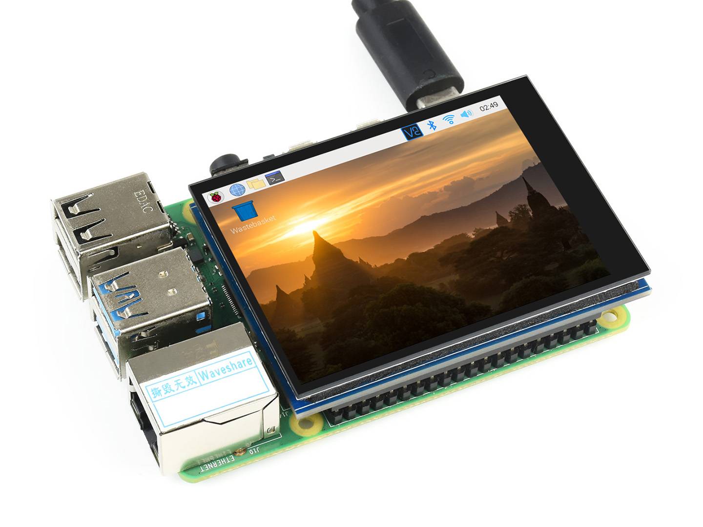WaveShare 2.8inch Capacitive Touch Screen LCD for Raspberry Pi, 480×640, DPI, IPS