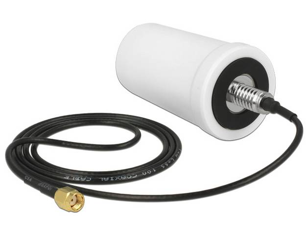 DeLOCK WLAN RP-SMA - Antenne - Außenbereich - 7.7 cm - Wi-Fi - 3 dBi (für 4900 MHz - 5875 MHz)