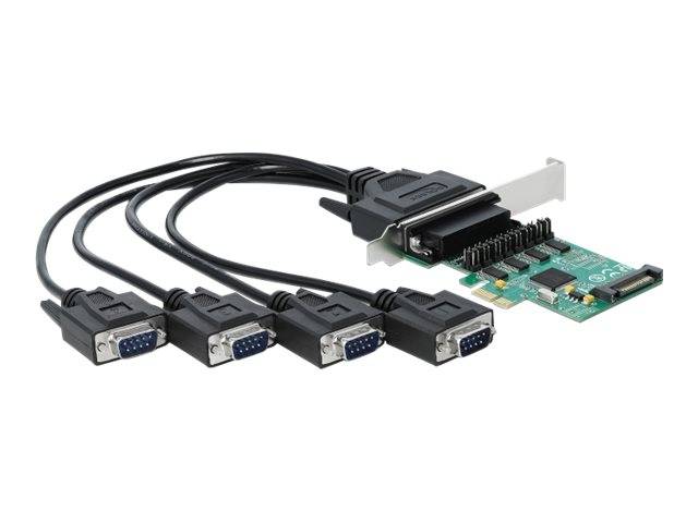 DeLOCK PCI Express Card to 4 x Serial RS-232 with voltage supply