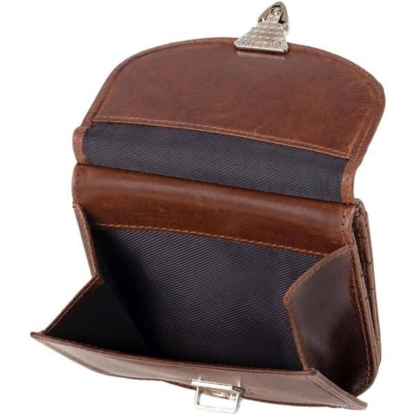 Geldbörse RFID 10x10x2cm Leder braun