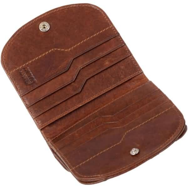 Geldbörse RFID 10x10x2cm Leder braun