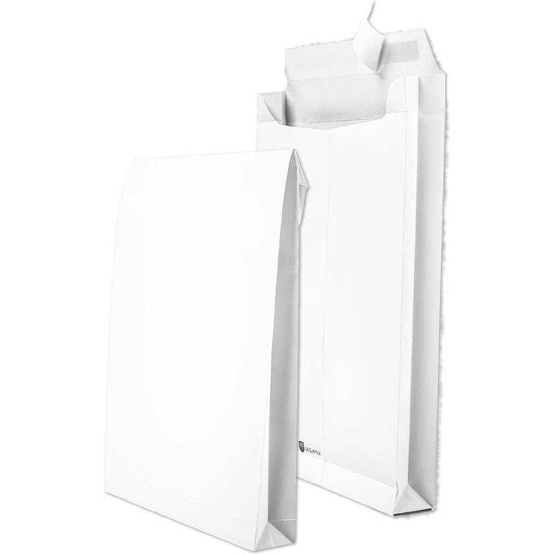 SECURITEX Faltenversandtasche, C4, weiß, ohne Fenster