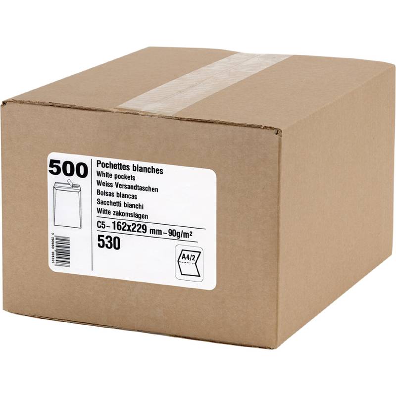 GPV Versandtaschen, C5, 162 x 229 mm, weiß, 90 g/qm