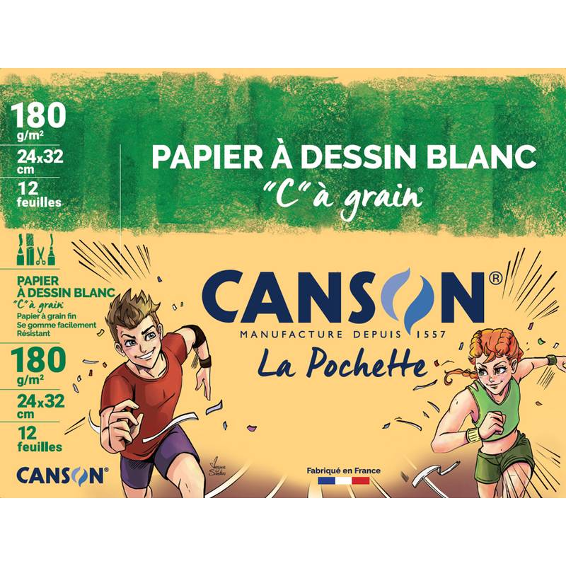 CANSON Zeichenpapier "C" à Grain, 320 x 240 mm, 180 g/qm
