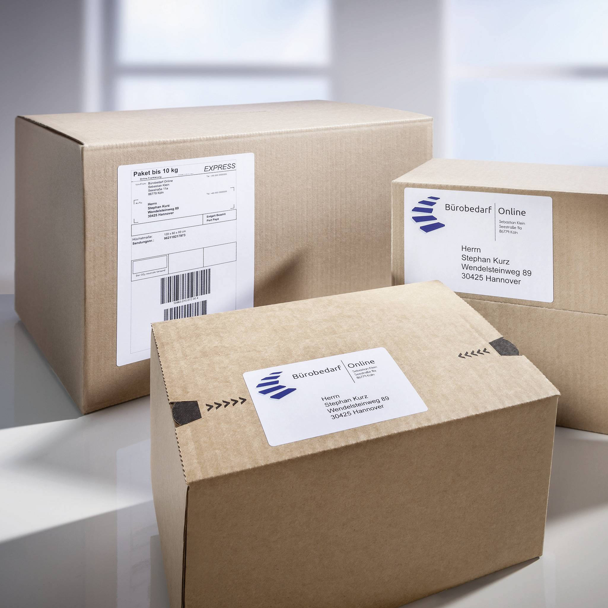 Avery Zweckform L7167-100 Versand-Etiketten, A4 mit ultragrip, 199,6 x 289,1 mm, 100 Bogen/100 Etiketten, weiß