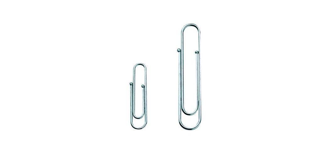 NORICA ® Büroklammer gewellt rund mit Kugelenden 50mm Metall verzinkt