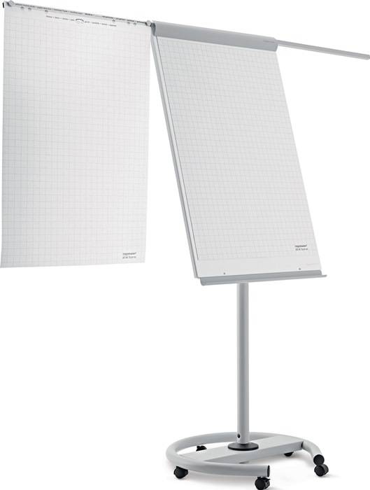 Flipchart Schreibfläche B680xH970mm weiß/lichtgrau fahrbar MAGNETOPLAN