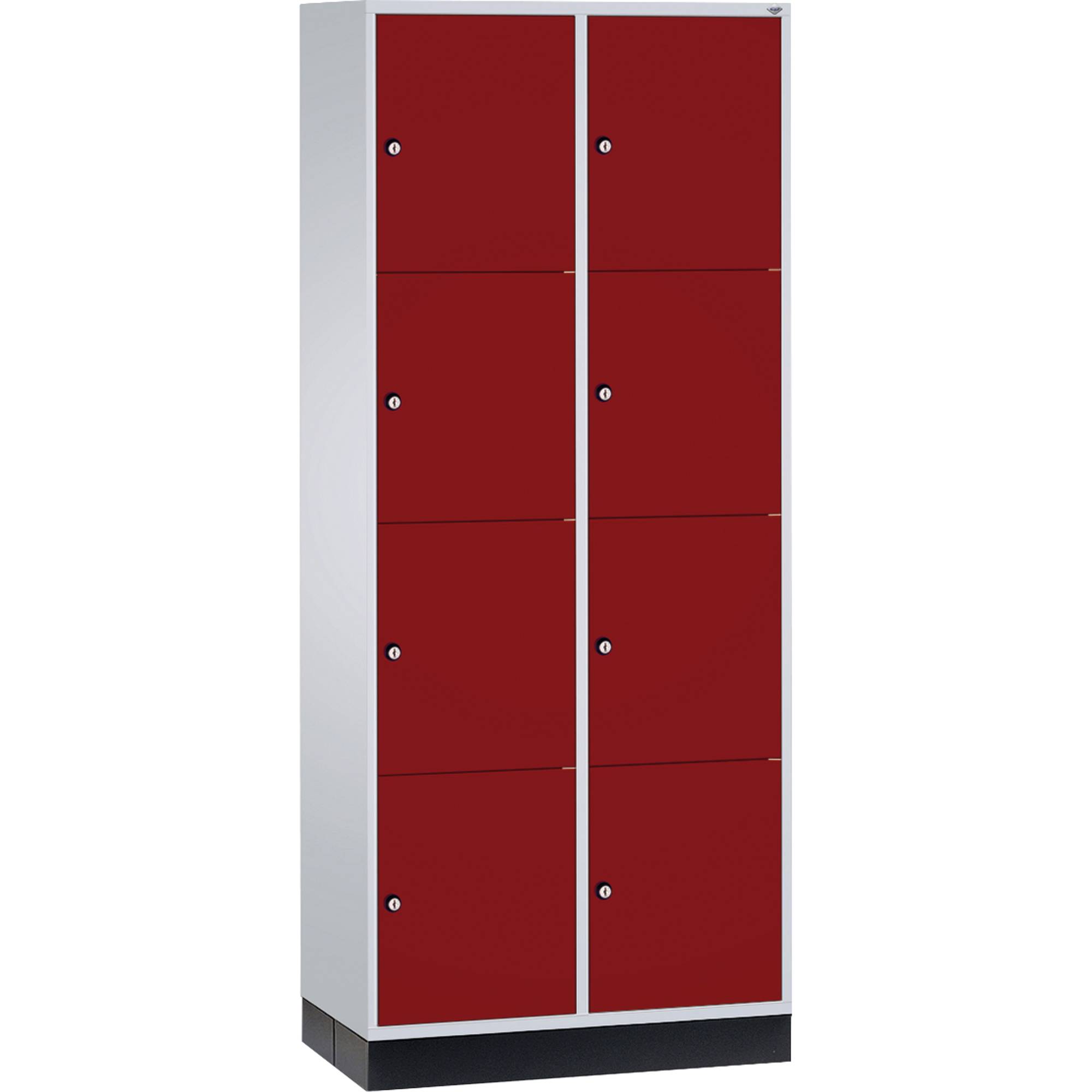 C+P Schließf.schrank 8470202S10142 8Fächer 1950x820x500mm lgr/rrt